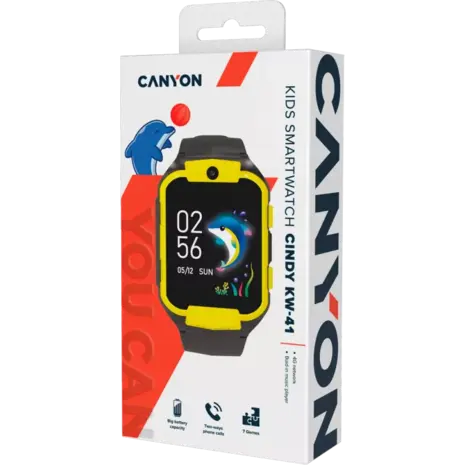 Smartwatch Canyon Cindy KW-41 4G Yellow Black - CNE-KW41YB